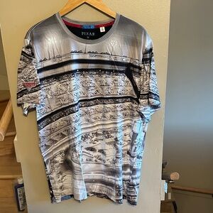 Robert Graham x Pixar ‘I am speed’ Black and Gray Graphic Cars Tee